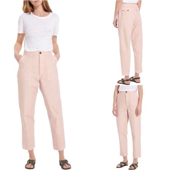 Officine Generale Pants - Officine Generale Saskia Light Pink High Rise Button Fly Chino Pants Size 30